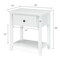 Costway Nightstand Beside Table Chest Sofa Table End Table Accent Table White